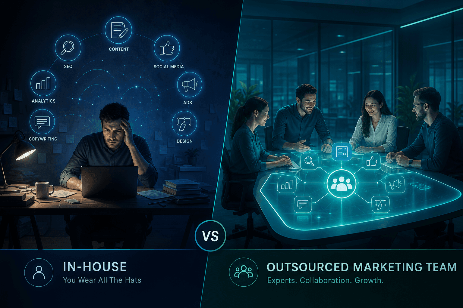 Outsource Marketing vs Hire In-House for CSRA Small Businesses